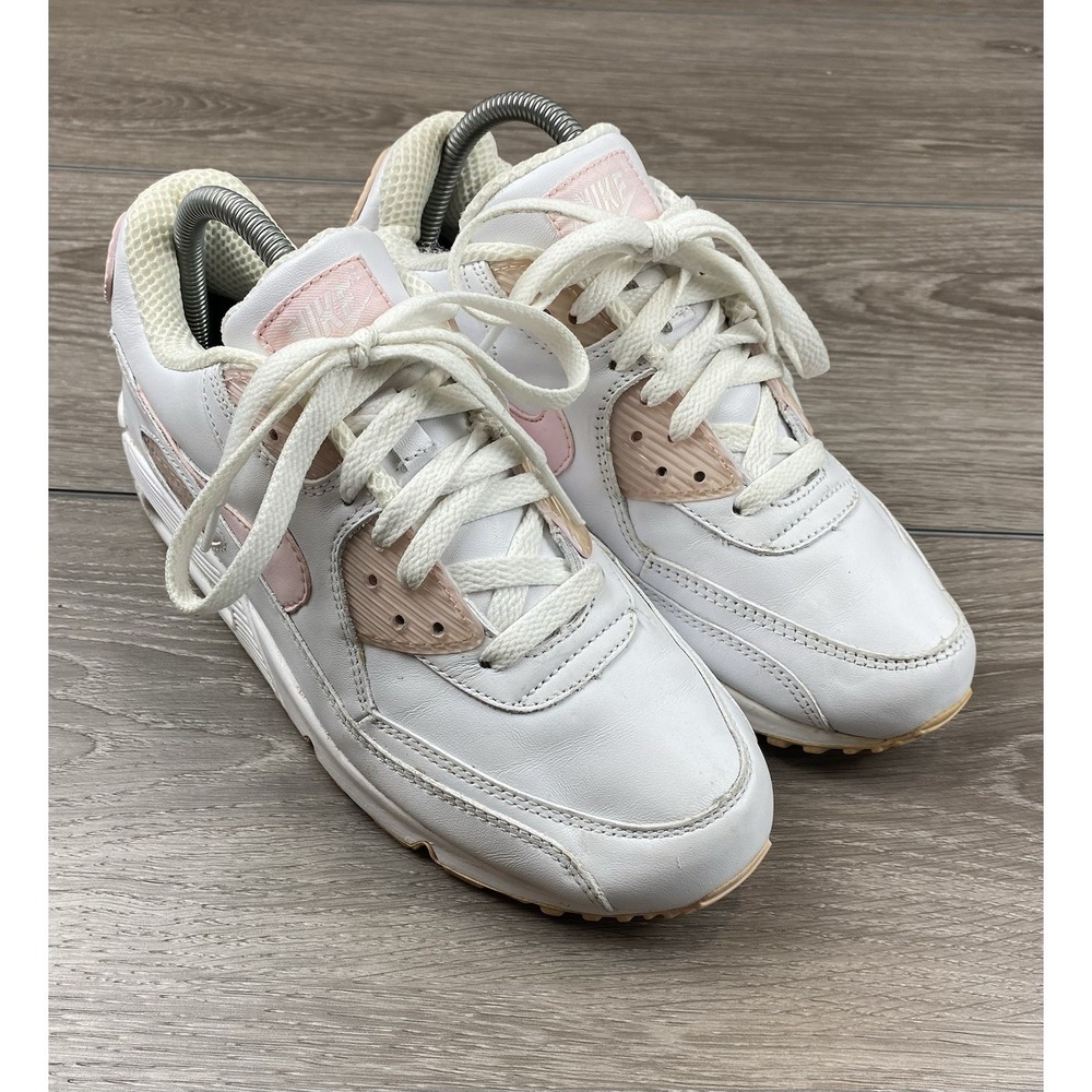 Nike Women's Air‎ Max 90 Low Top Sneakers White Pink Size 8.5
